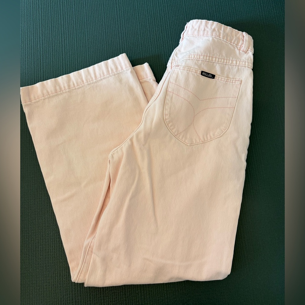 ROLLA'S Pastel Pink High-Rise Jeans